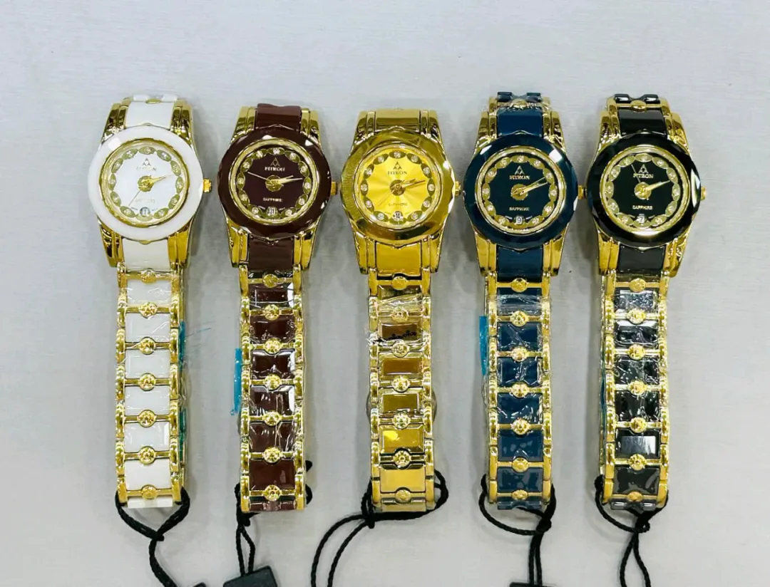 Golden Women's Diamond-Studded Watch Set of 3
*Product Description*: This stunning watch is perfect for Pakistani women who want to elevate their everyday style with a touch of luxury. Designed for both office wear and special occasions, its golden stainl