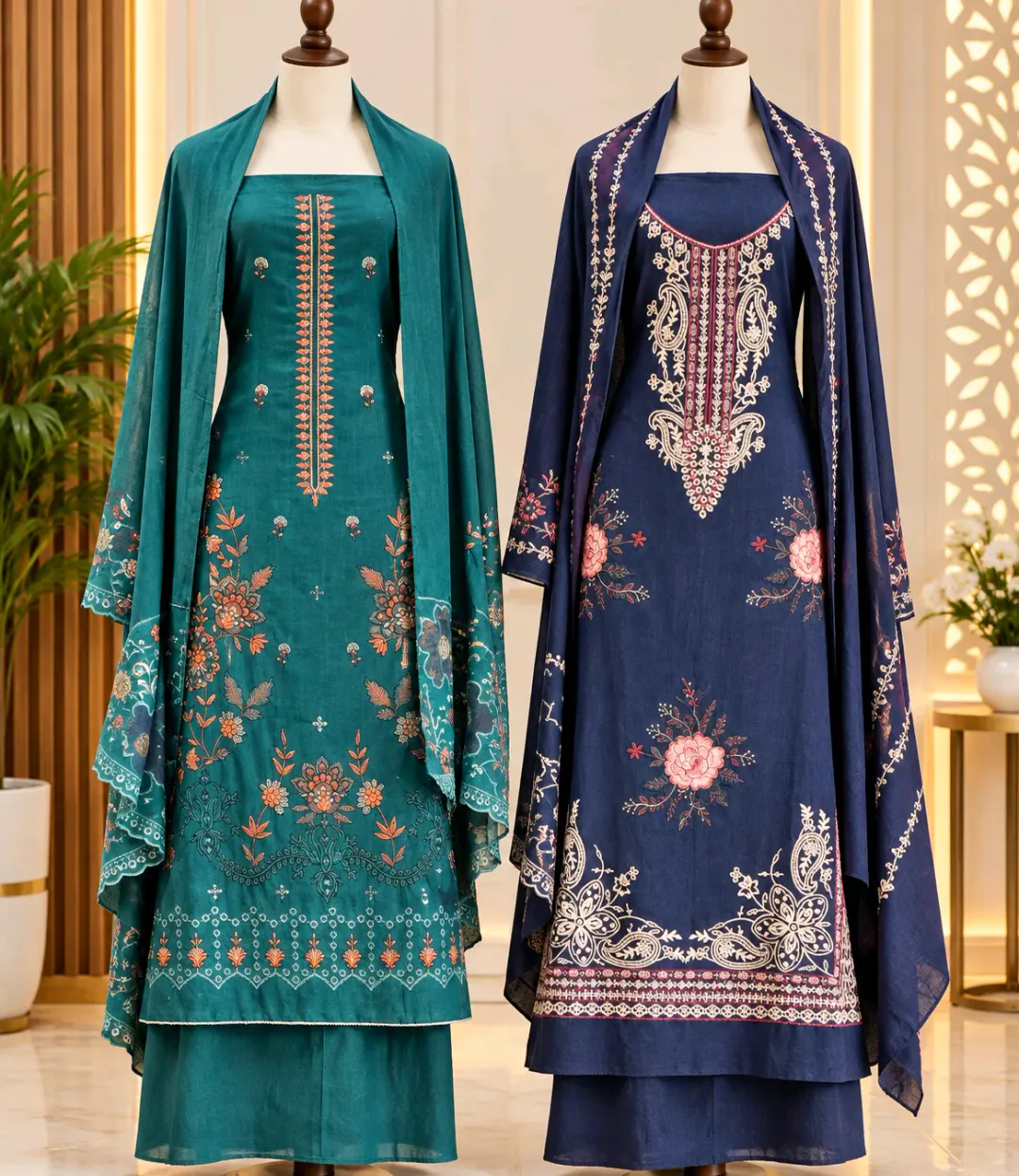 Cotton Embroidery Dupatta