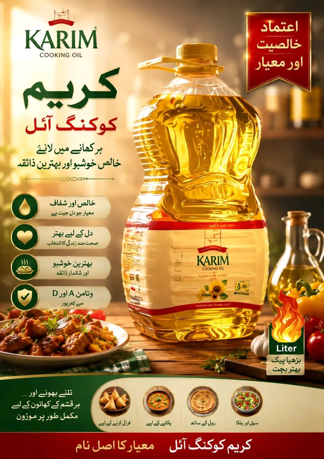 کریم ائل  5لیٹر بوتل